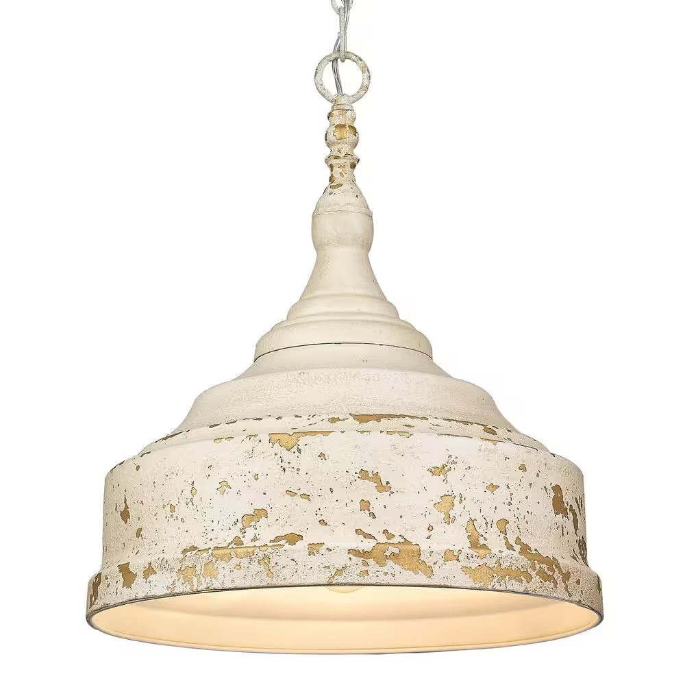 Keating 3-Light Antique Ivory Pendant Golden Lighting Model: 0806-3P